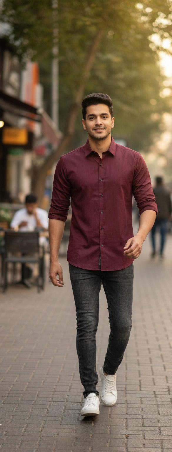 Maroon Shirt For Men/Boys