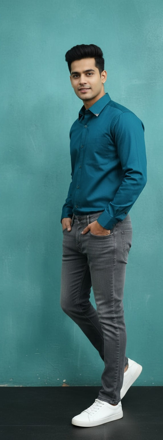 Blue Colour Shirts For Men/Boys