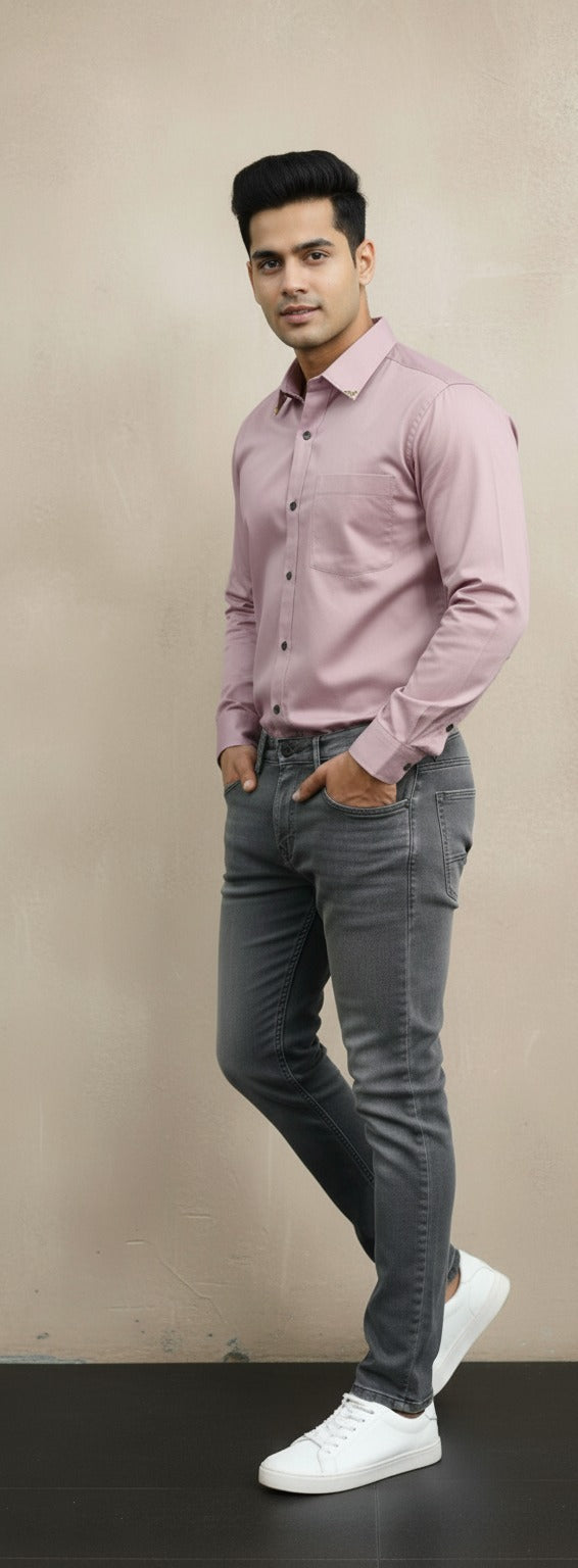 Pink Colour Shirt For Men/Boys