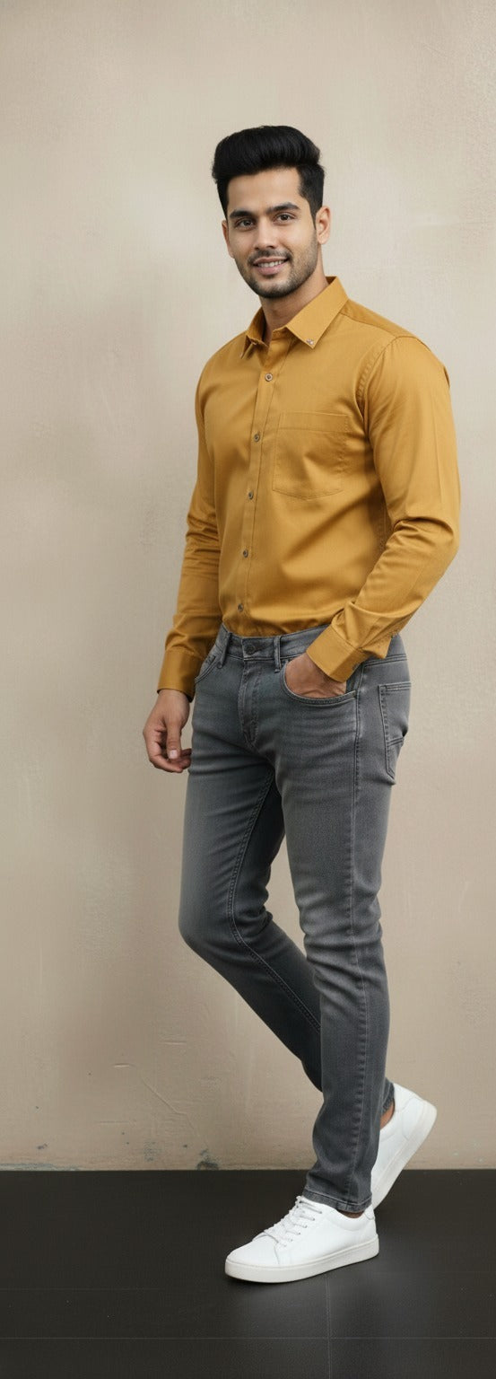 Yellow Colour Shirts For Men/Boys