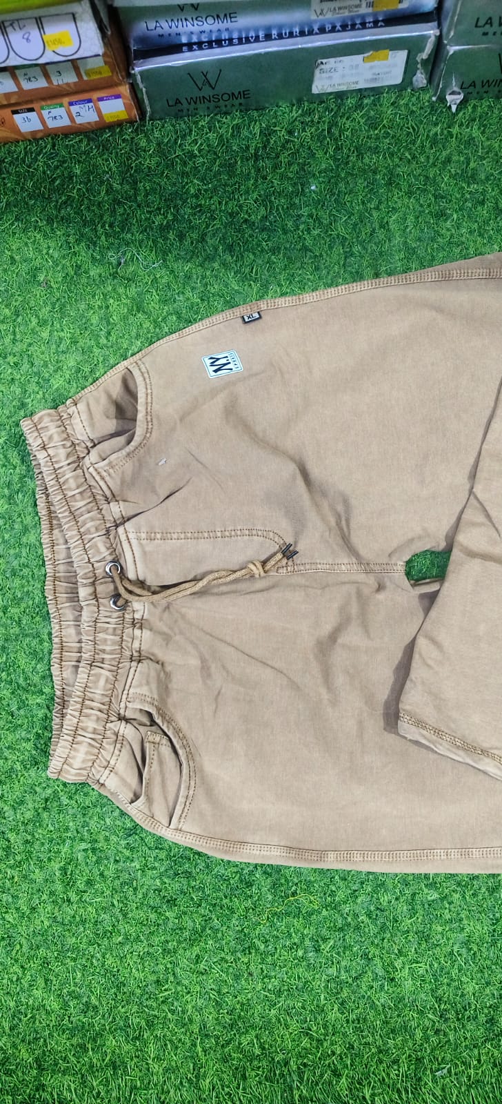Beige+Blue  Colour Lowers For Mens/Boys